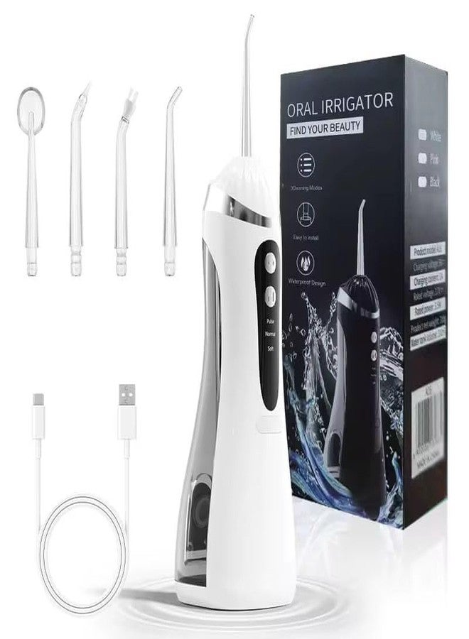 SellSho Water Flosser Cordless for Teeth, Portable Oral Irrigator, Cordless Water Dental Flosser Teeth Cleaner, IPX7 Waterproof Teeth Cleaner with 200ml Detachable Water Tank (002) - Image 1